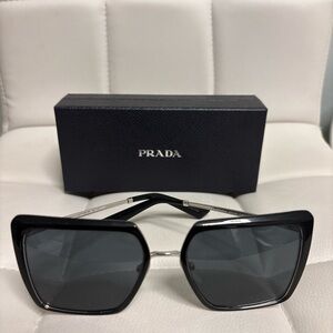 Prada Black Oversized Sunglasses SPR58W